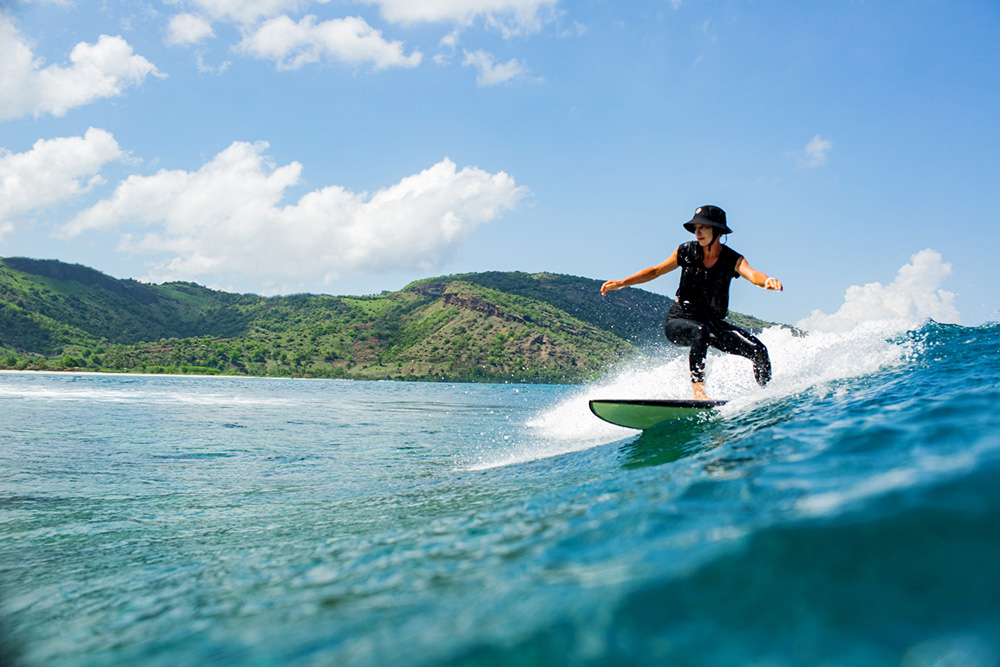 Surfing at Santa Catalina
