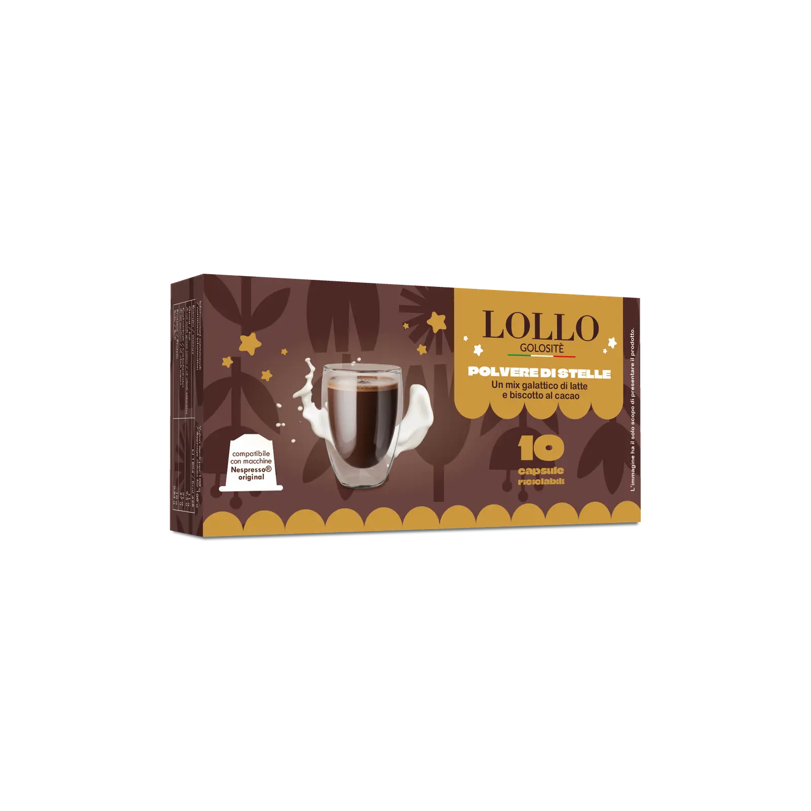 Box 10 Caps Nespresso - Lollo Polvere di Stelle Golosite