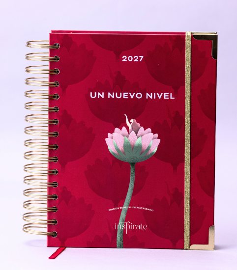 Agenda Inspírate 2027 con espiral, vista de lado
