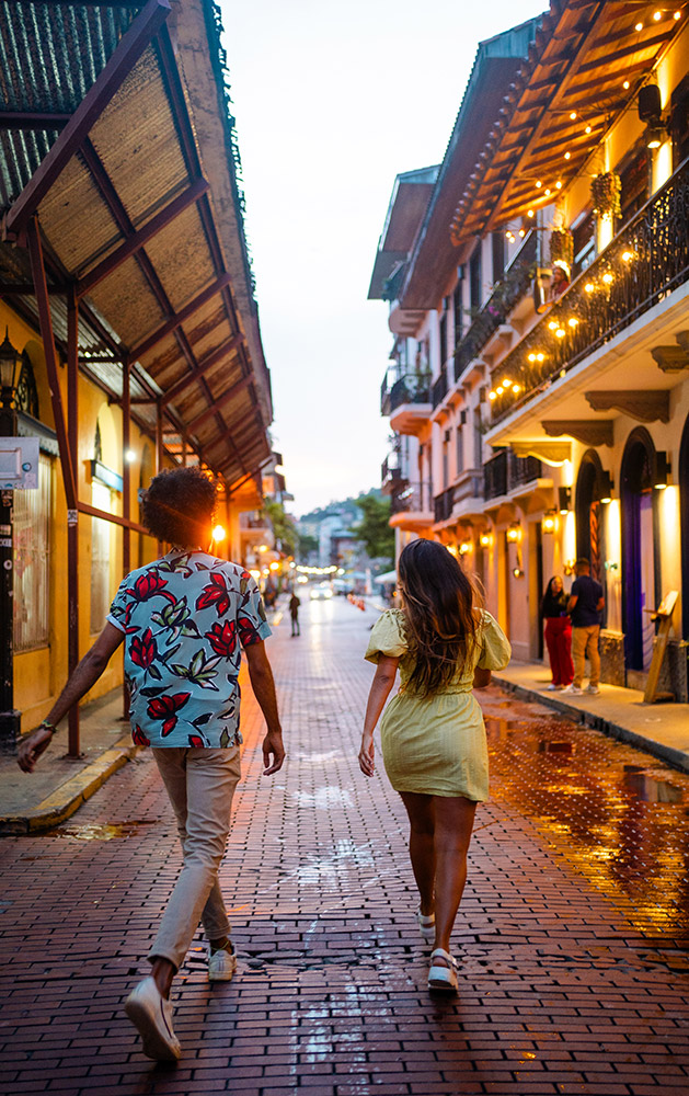 Colonial balconies of Casco Antiguo in Panama City